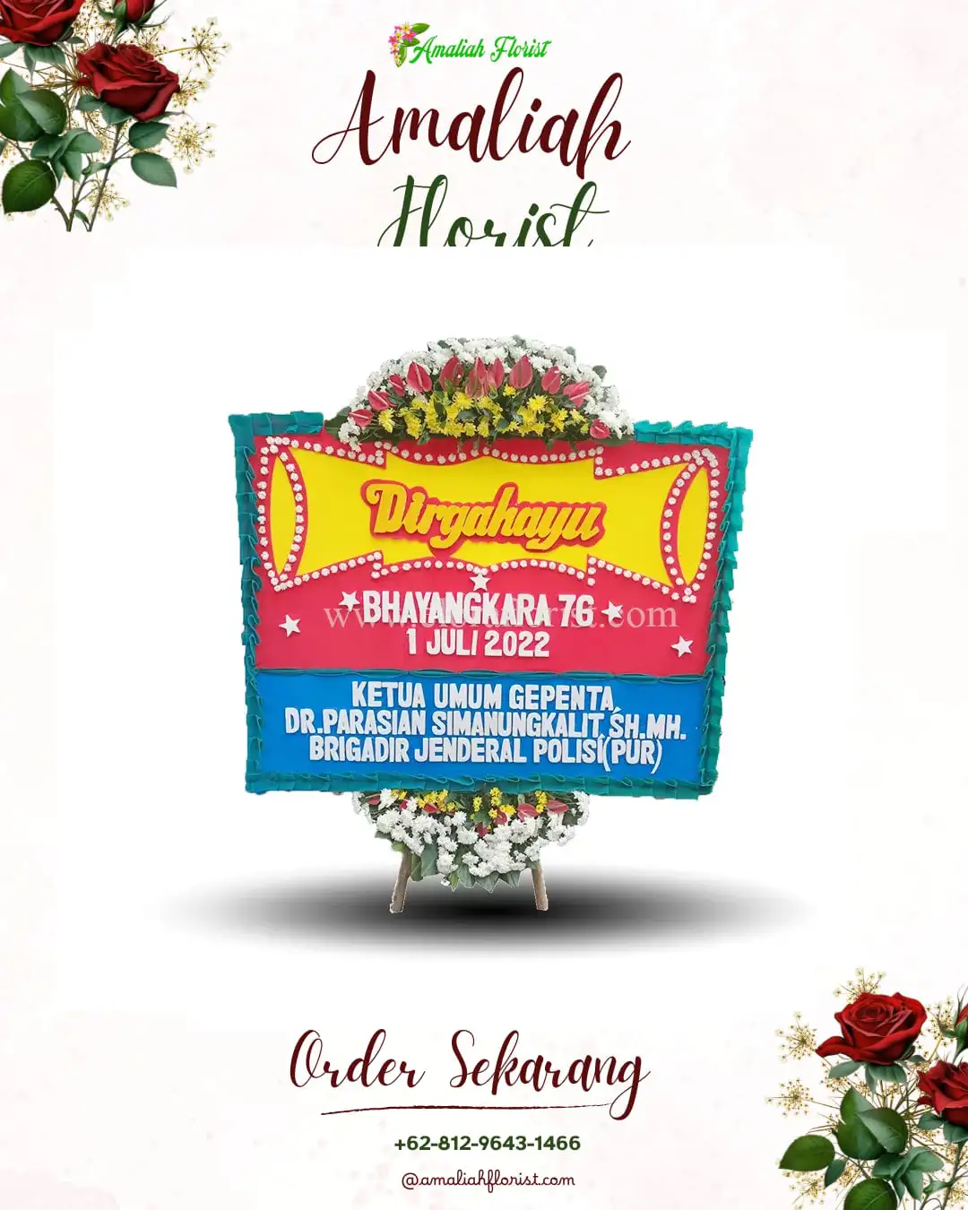 Papan Bunga HUT Ulang Tahun Sumba Barat Daya